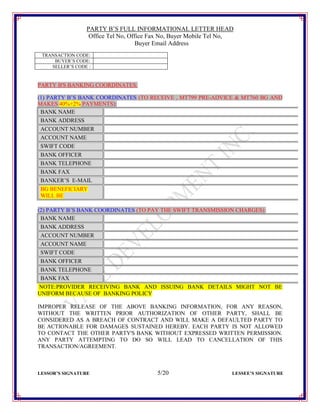 Hsbc Contract Note Purchase BG SBLC HSBC London Contract (40+2) | PDF