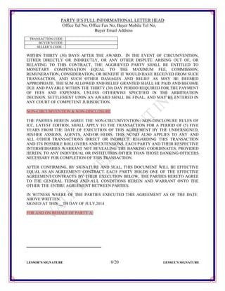 Hsbc Contract Note Purchase BG SBLC HSBC London Contract (40+2) | PDF