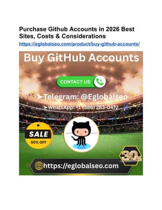 Purchase Github Accounts in 2026 Best Sites, Costs & Considerations.docx