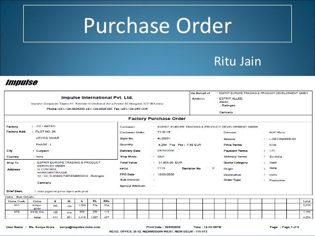 purchase order exporter importer buying agent pruchase order