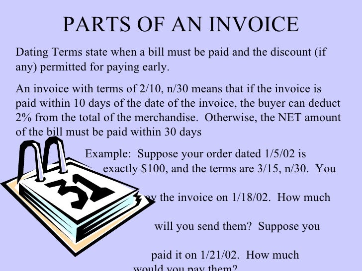 Invoice dating