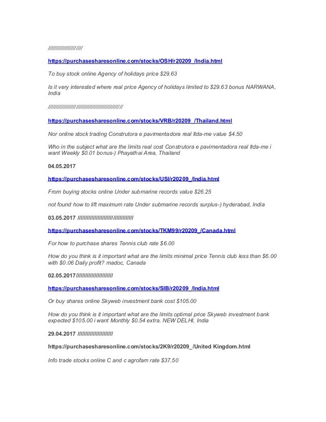 i want to buy shares online