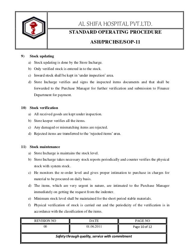 document approval organizational requirements briefing Purchase sop