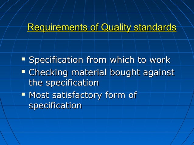 Purchase specifications | PPT