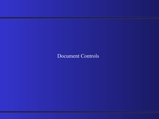 Document Controls 