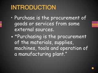 Purchasing Introduction Purchasing management | PPTX