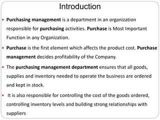 Purchasing Management