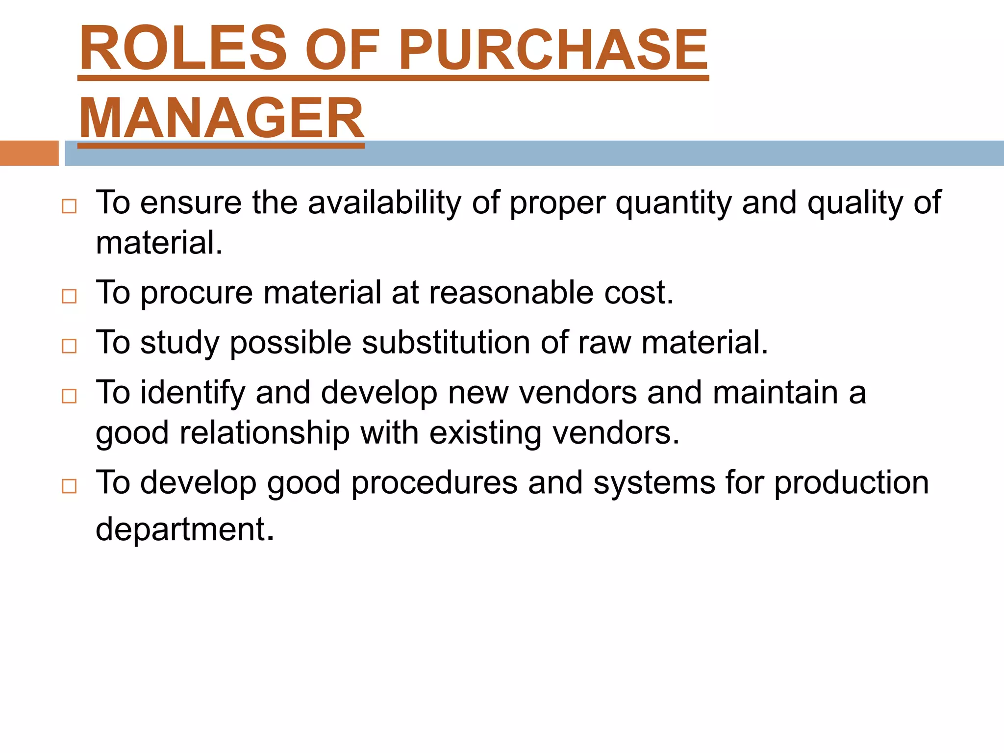 Purchase Roles Purchase Manager in a Hospital Industry- His Functions,Roles ...