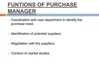 Purchase Manager In A Hospital Industry- His Functions,Roles & Respon…