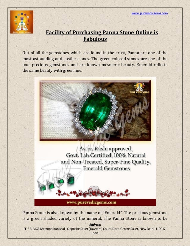 pure panna stone price