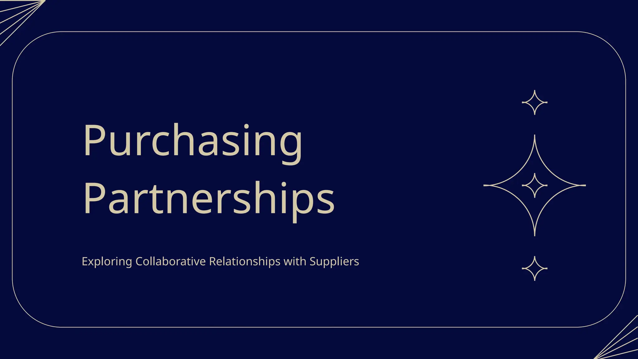 Purchasing Partnerships and their importance | PPTX