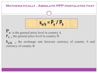 Purchasing power parity | PPTX
