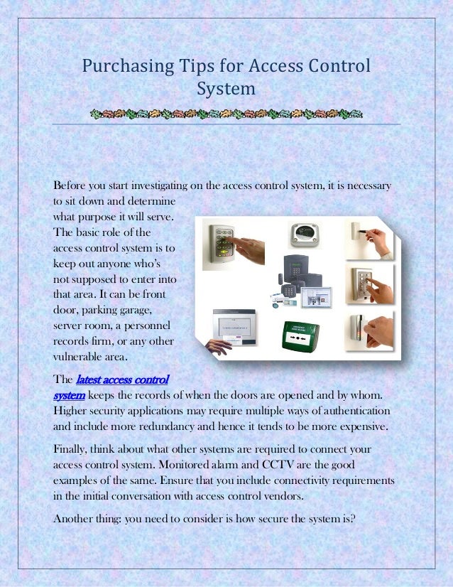 Purchasing Tips for Access Control System