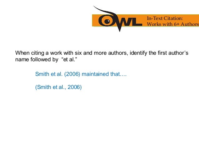 Purdue Owl Apa