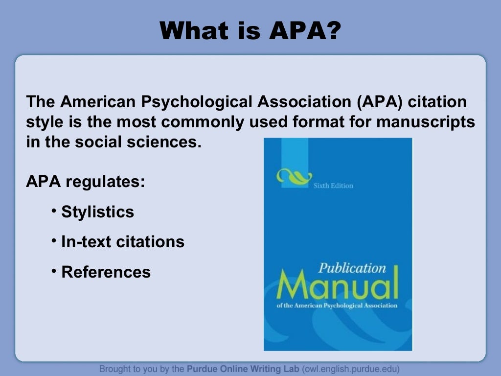 Purdue owl apa style guide