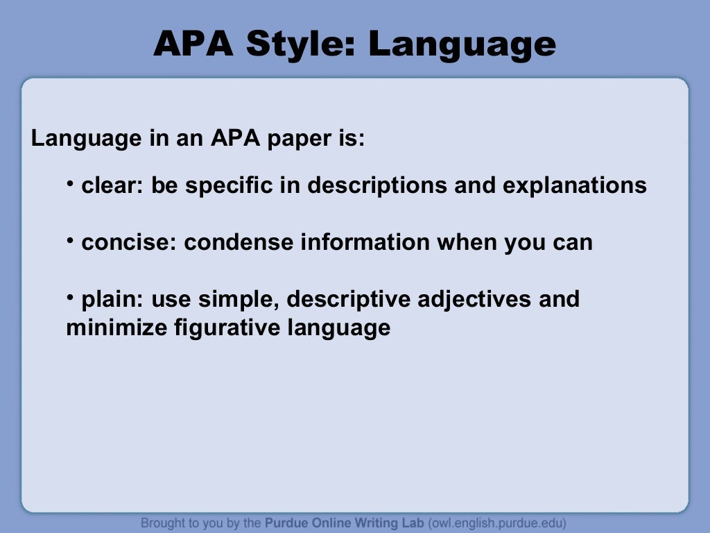 Purdue owl apa style guide