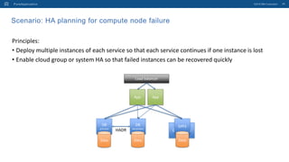 Scenario: HA planning for compute node failure
Principles:
• Deploy multiple instances of each service so that each servic...