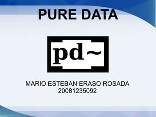 PURE DATA MARIO ESTEBAN ERASO ROSADA 20081235092 
