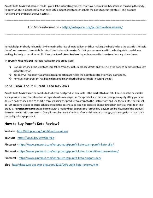 Purefit Keto Reviews