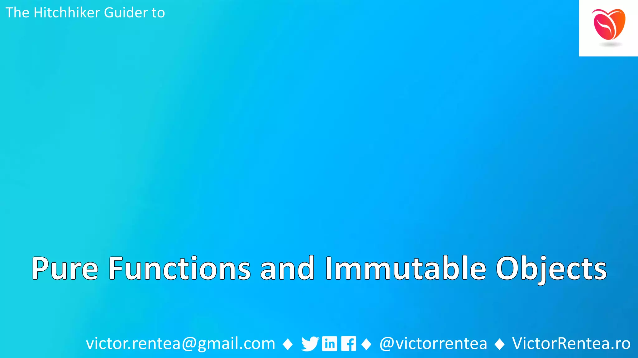 victor.rentea@gmail.com ♦ ♦ @victorrentea ♦ VictorRentea.ro
The Hitchhiker Guider to
 