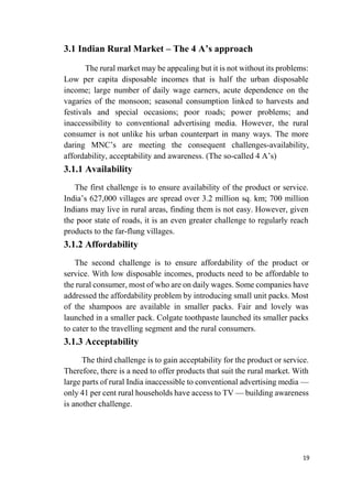 A Project on Rural Marketing in India: It’s Potential& Challenges | PDF
