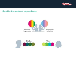 Consider the gender of your audience
 