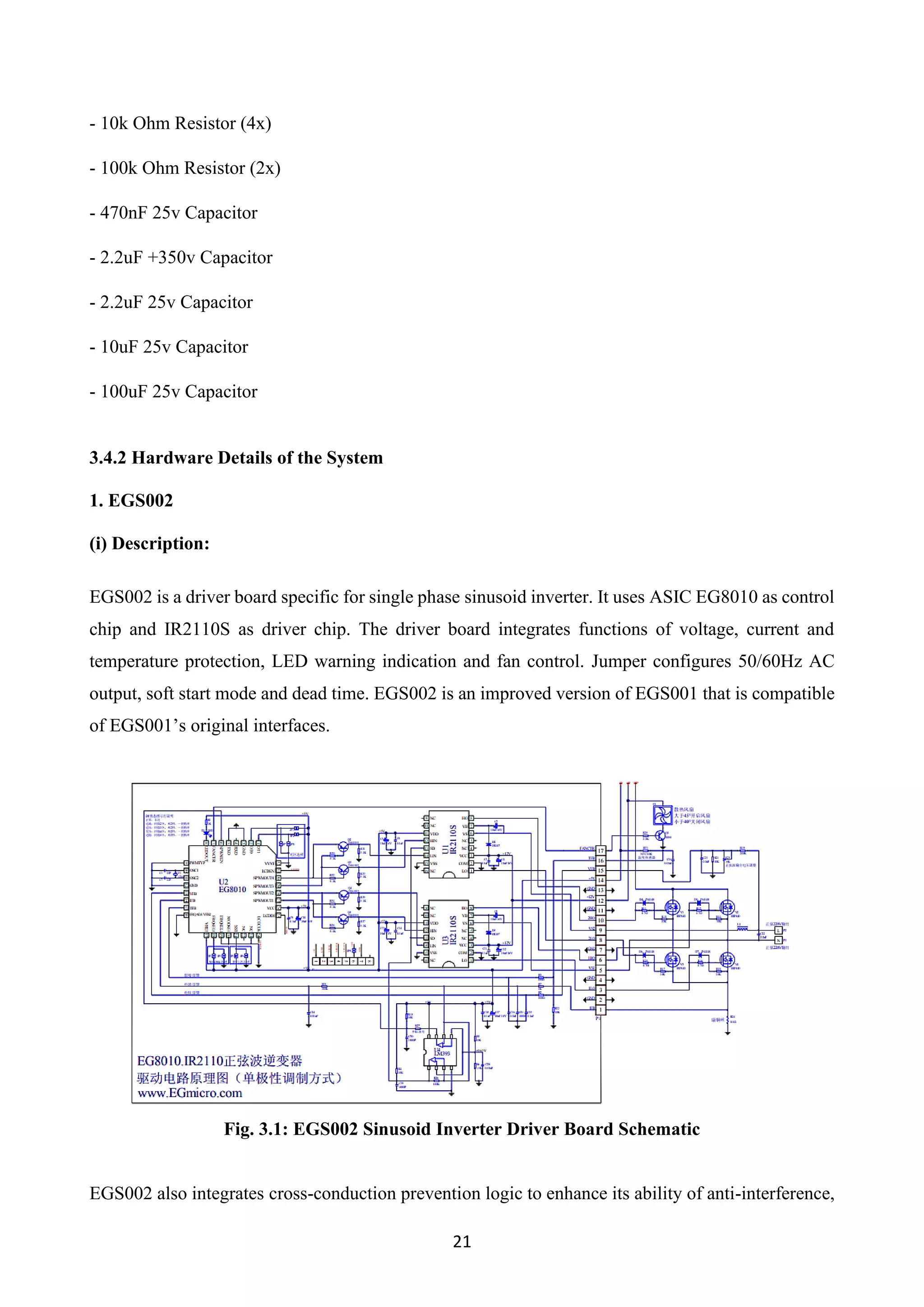 Design and Development of 1000W pure sine wave inverter using EGS002