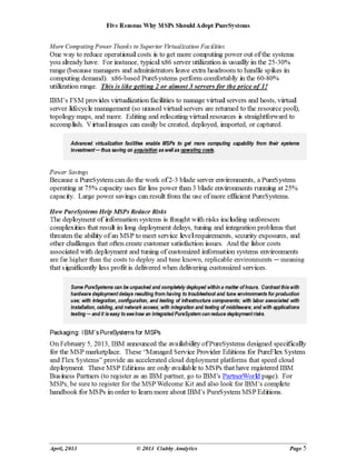 5 Reasons Why MSPs Should Adopt IBM PureSystems