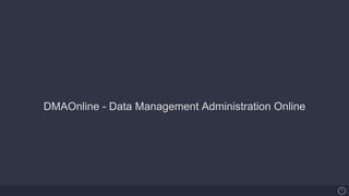 DMAOnline - Data Management Administration Online
1
 