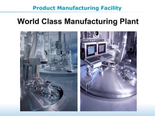 Product Manufacturing Facility
World Class Manufacturing Plant
 