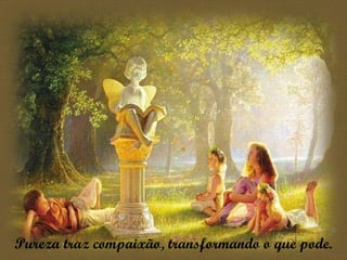 Pureza traz compaixão, transformando o que pode.   