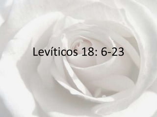 Levíticos 18: 6-23