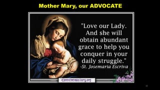 Mother Mary, our ADVOCATE
44
 