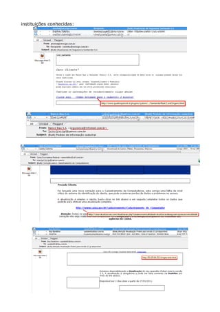 instituições conhecidas:
 