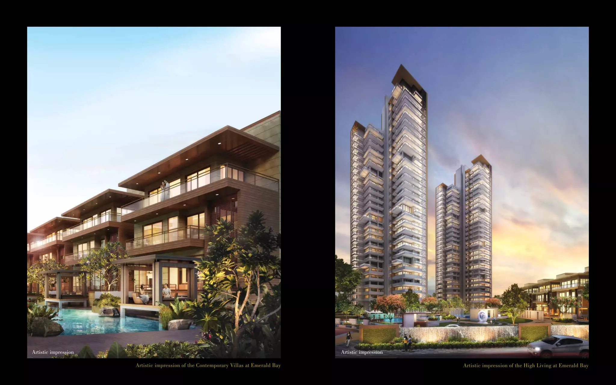 Artistic impression of the High Living at Emerald BayArtistic impression of the Contemporary Villas at Emerald Bay
Artistic impression Artistic impression
 