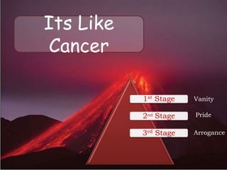 Its Like CancerVanityPrideArrogance