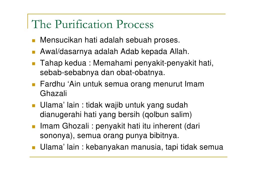 Sehat Bersemi Purification Of The Heart Part 2