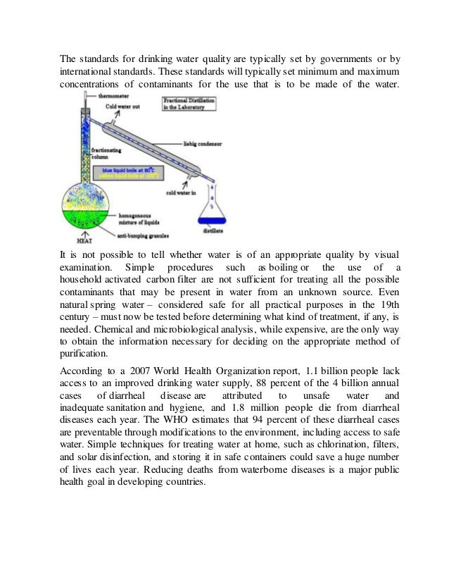Purification of water