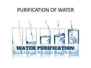 PURIFICATION OF WATER
 