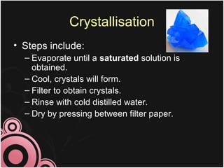 Separation of Mixtures | PPT