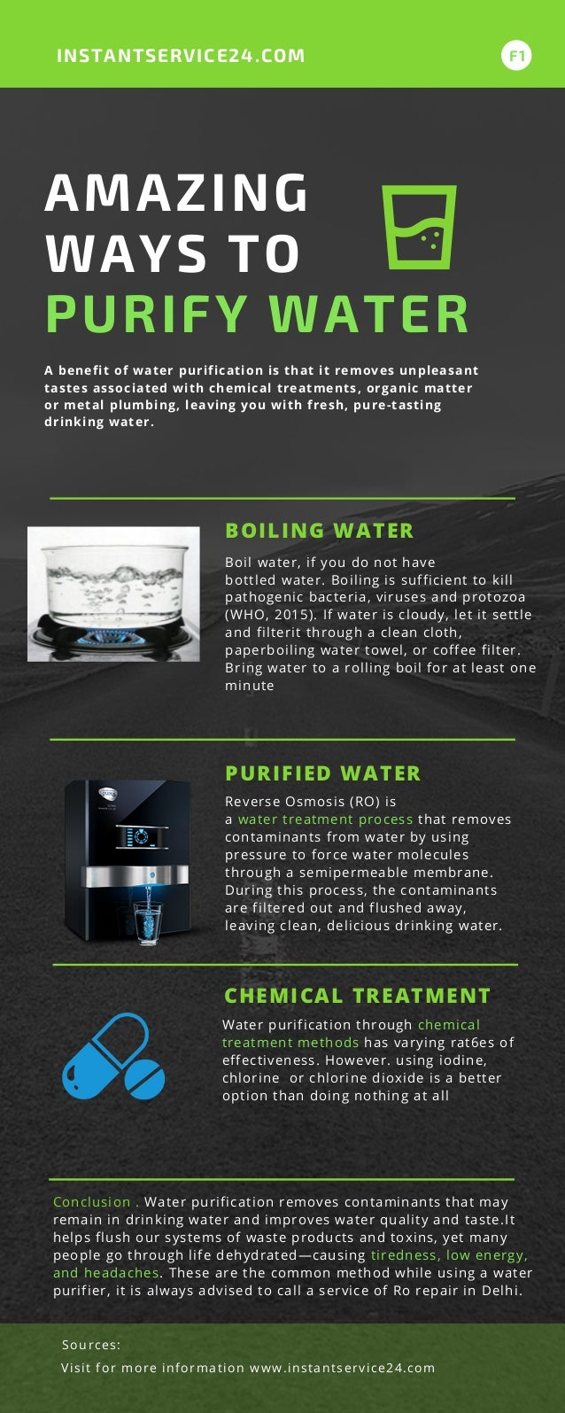 A amazing ways of purified water