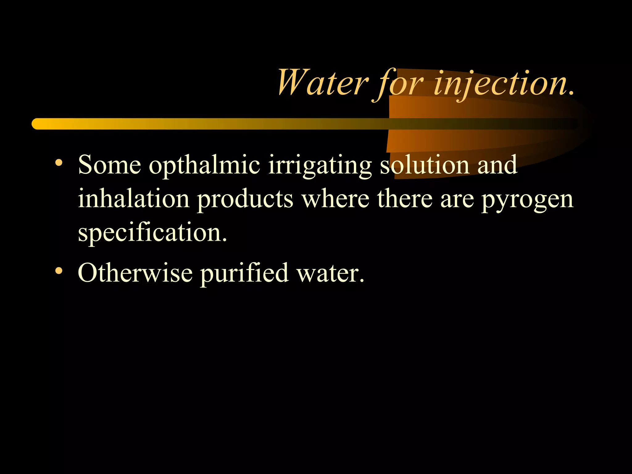 Purified Water System in Pharmaceuticals PPT