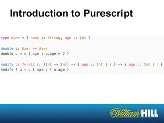 Introduction to Purescript
 