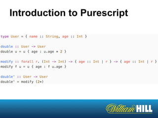 Introduction to Purescript
 