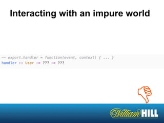 Interacting with an impure world
D
 