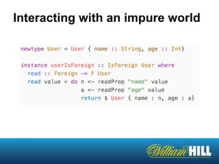 Interacting with an impure world
 