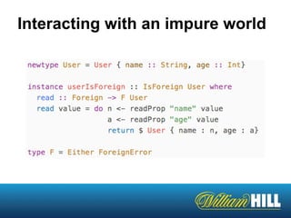 Interacting with an impure world
 