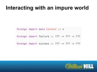 Interacting with an impure world
 
