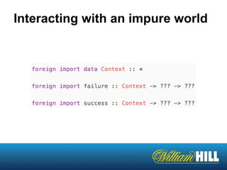 Interacting with an impure world
 