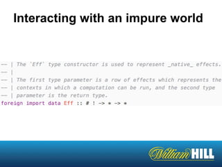 Interacting with an impure world
 